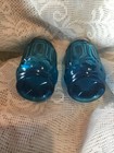 Vintage L e  Smith Colonial Blue Glass Salt And Pepper Shakers Set Mcm