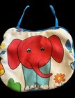 Lot Of 5 Vintage Handmade Baby Bibs Duck Cross Stitched Elephant Christmas