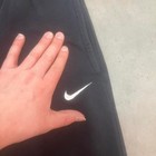 Y2k Nike Men s Navy Blue Fade Open Leg Baggy Sweatpants Loose S