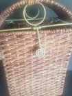 Vintage Tall Dome Top Wicker Dome Top Storage Basket W Brass Top Handle 17 