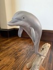 Dolphin Wood Sculpture By Dennis Drechsler- Signed Piece