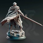 Human Paladin Miniature Leopold 32mm Dm Stash Unpainted Resin Miniature Dnd