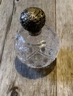 Antique Silver And Glass Perfume Bottle With Hinged Top
