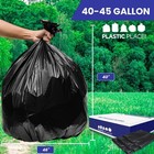 Heavy Duty Trash Bags  40-45 Gallon  Black  Industrial Strength
