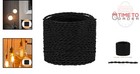 Cloth Covered Electrical Wire 18 Gauge 32 8ft Black Vintage Diy Lamp Cord