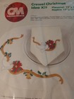 Vtg 1980 Columbia Minerva Crewel Christmas Dove Kit Placemat   Napkin  7268 New