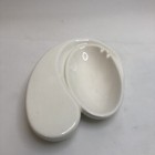 Vintage Mid Century Ashtray Pipe Cigar Rest Tray Pottery Swirl White Signed 1972