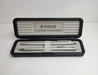Vtg Parker Jotter Stainless Steel 5  Ballpoint Pen   Mechanical Pencil Set W box