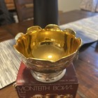 Vintage F b rogers Silverplate 5  Monteith Pedestal Bowl With Ring Handles