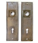 Pair Antique Vintage Victorian Eastlake Ornate Backplates Door Plates Reclaimed