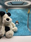 Jellycat Bashful Black Cream Puppy 9 In Plush Stuffed Animal Nwt And Dust Bag