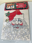 Vintage 1980s Nos Christmas Apron Adult Santa Claus Glitter Full Size Santa