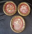 Vintage Norleans Set 3 Oval Wall Picture Frame Ornate Victorian Style Lot 