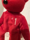 Ty Ultra Rare  1 Red Bear Beanie Babies Baby With Tags Hard To Find Collectible
