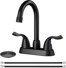 Widespread Bathroom Sink Faucet 2 Handle Basin Faucet Mixer Taps Gold bk silver