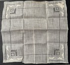 Vintage Handkerchief All Pure Irish Linen Hand Embroidered In Hong Kong