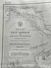 Vintage Nautical Chart Map  1135 Nova Scotia Ship Harbor 1854-1964