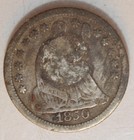 1850 Seated Liberty Half Dime Love Token