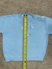 Vintage Baby Toddler Boys Cashmere Sweater Blue Ducks Embroidered Saks Fifth Ave
