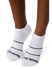 Steve Madden Women s 6pk Solid Mesh Arch Pop Stripe Low Cut Half 00  White