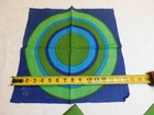Vtg Nos 4 Linen Napkins Mod Geometric Art Vera Style Blue Green Sun Circles 60s