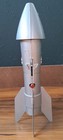 Vintage Astro Mfg  Rocket Ship Mechanical Bank W key Usa