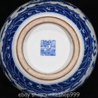 9 2  Qianlong Marked Chinese Blue White Porcelain 5 Dragon Vase Bottle Pair