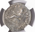 Ngc Ch F 69-79 Roman Empire Vespasian Ar Silver Denarius Ancient Coin