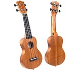 Ukulele Soprano Ukelele Travel Pocket Ukalalee For 17 Inch Mini Light Brown