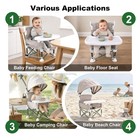 3-in-1 Portable Toddler Booster Seat For Kitchen Chair With Tray Kids Camping
