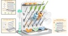 Elegant 15-hook Baby Bottle Holder With Drain Mat - Organized   Safe Storage