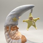 Vntg Enesco 1982 Faith Wick Merlin Moon Night Light Figurine Wizard W star Works