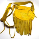 Vintage Native American Hopi Handmade Painted Leather Shoulder Bag