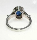 3 10 Ct Natural Sapphire   Diamond Wedding Bridal Ring 14k Solid White Gold