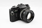 Black Canon Ae-1 Program   50mm F 1 4 Ssc Lens Manual Film Camera Kit -very Good