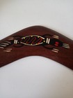 Vtg Australian Aboriginal Hand Crafted Vintage 12    Painted Wood Boomerang Euc