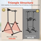 Power Tower Dip Station Pull Up Bar Workout Adjustable Heavy Duty For Home Gym