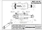 Hydraulic Cylinder Welded Double Acting 3 5  Bore 16  Stroke Cross Tube 3 5x16