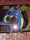 Gaming Headset With 3 5mm Microphone Force Stereo Headphones Green And Black New