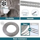 100ft Stainless Steel Cable Wire Rope Aircraft Cable Railing Decking Kit 1 8 7x7