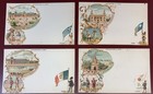 Paris 1900 Exposition  Set Of 16 Different Colorful Cards  Very Fine  Rare