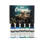 Dynamic Color Co Oceans Tattoo Ink Color Set 1oz Blue Ink Assorted Shades