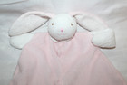 Angel Dear Pink   White Bunny Pacifier Holder   Security Blanket Baby Lovey