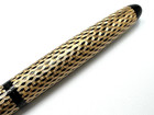 Nice Vintage C1970 Lady Sheaffer Iv Clipless Paisley Gold On Black Fountain Pen