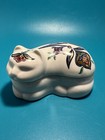 Vintage Cat Candle Floral Garden Made For Elizabeth Arden Porcelain Trinket Box