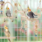 Bird Parrot Swing Toys Chewing Standing Hanging Perch Hammock Climbing Ladder