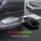 2 4ghz Wireless Optical Mouse Usb Rechargeable Rgb Cordless Mice For Pc Laptop