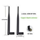 2 X 2 4ghz 6dbi Indoor Omni-directional Wifi Antenna 802 11n b g Rp-sma Femal   