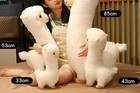 White Alpaca Llama Plush Toy 12  Stuffed Animal Toddler Doll Gift For Kids