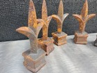 6 Fleur De Lis Finial  Cast Iron  Spear  Finial  Ornamental Fence Topper  Iron 